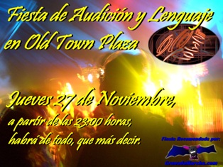 fiesta de audición y lenguaje en old town plaza