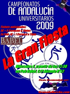 Fiesta Campeonato de Andalucia Universitarios 2009