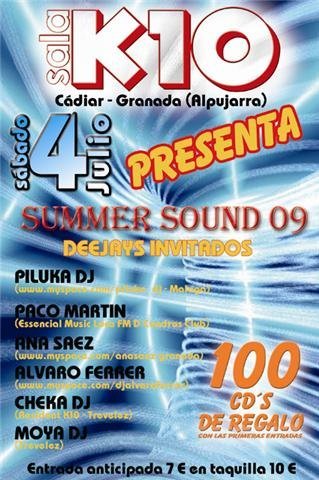 Sala K10 de Cádiar presenta Summer Sound 09