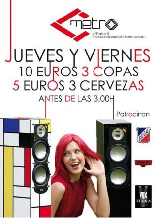 Jueves y Viernes en Sala Metro