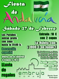 Fiesta de Andalucía en Discoteca El Embrujo Copas