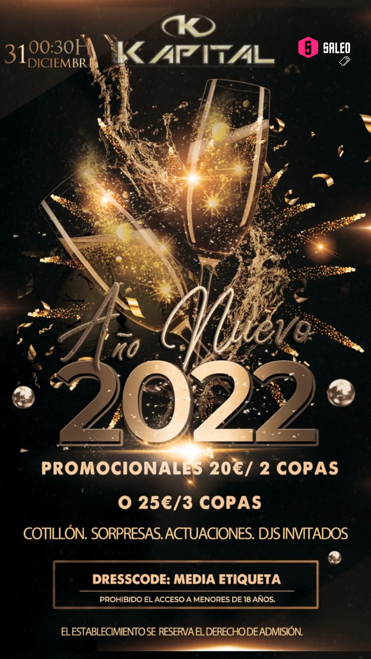 Nochevieja 2021 en Kapital Granada