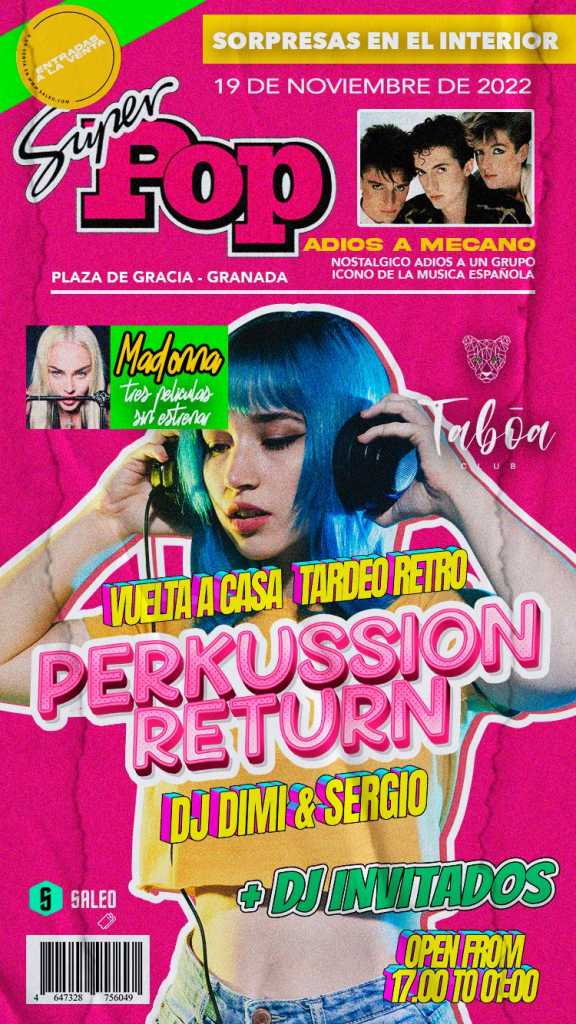 Perkussion Return. Fiesta homenaje a la mítica discoteca de Plaza de Gracia de los años 90