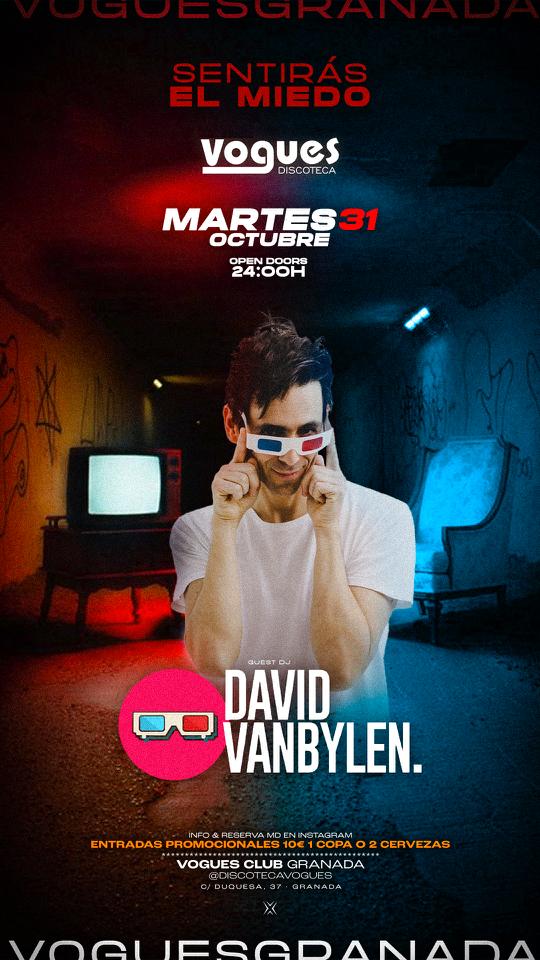 Halloween 2023 en Sala Vogues Granada con David Vanbylen